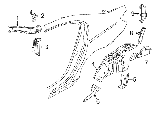 2025 BMW 540i xDrive SHAPED PART REAR WINDOW FRAM Diagram for 41139883391