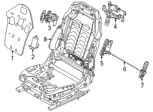 2025 BMW XM Passenger Seat Components Diagram 2