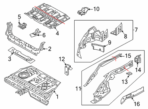 2024 BMW 228i Gran Coupe SIDE MEMBER, TOP LEFT Diagram for 41009627783