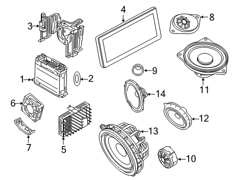 2021 BMW i3 BRACKET FOR AUDIO AMPLIFIER Diagram for 65159251524