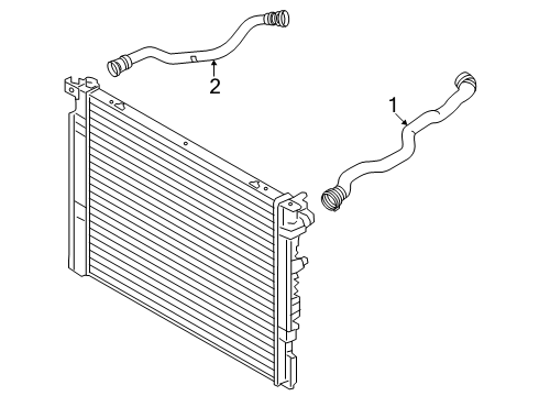 2025 BMW 530i Radiator Hose Diagram for 17129845124