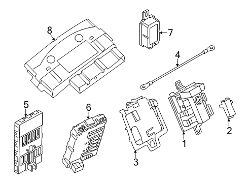 Control Unit, Front Electron Diagram for 61359286105