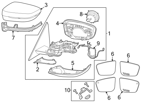 2022 BMW 230i MIRROR ELECTRONICS, LEFT Diagram for 67135A3DB21