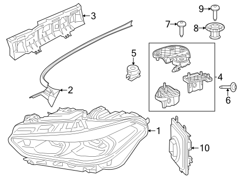 2022 BMW iX HEADLIGHT, LED TECHNOLOGY, L Diagram for 63119851805