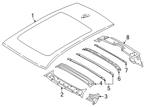 2025 BMW XM Roof & Components Diagram 2