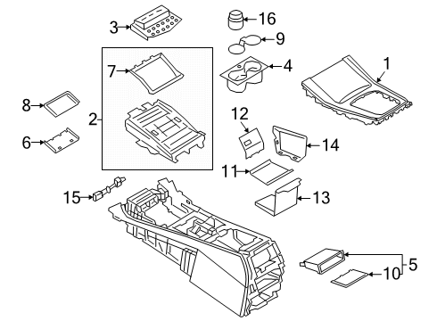 2022 BMW X7 Center Console Diagram 6