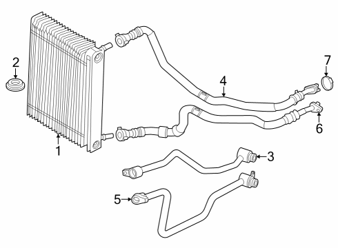 2023 BMW X7 ENGINE OIL COOLER LINE RETUR Diagram for 17228836796