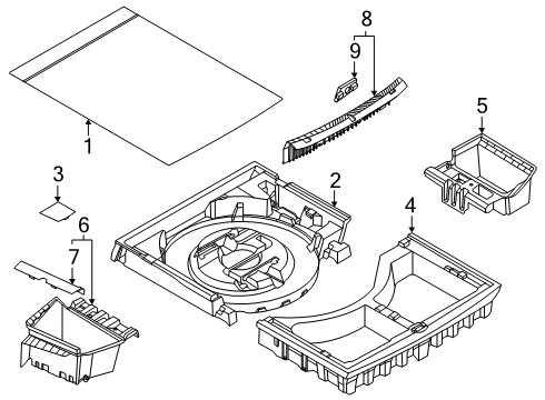 2025 BMW 550e xDrive Interior Trim - Rear Body Diagram 2