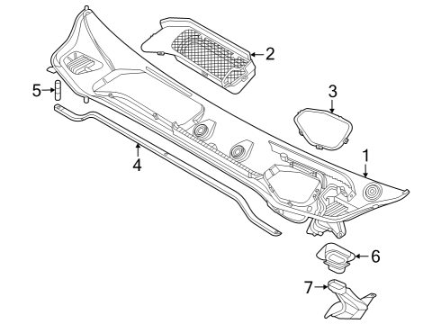 2022 BMW iX WATER DRAIN CHANNEL, LOWER R Diagram for 51317954578
