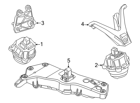 2025 BMW M5 Engine Mount Left Diagram for 22117884885