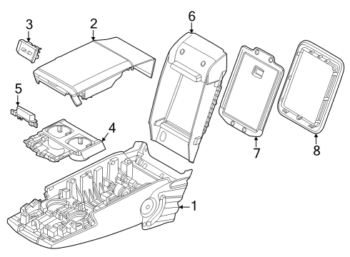 2023 BMW 740i CUPHOLDER Diagram for 52205A69C45