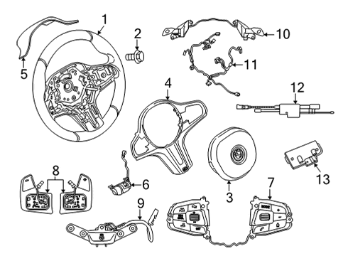 2025 BMW X5 SWITCH MFL Diagram for 61315A43F12