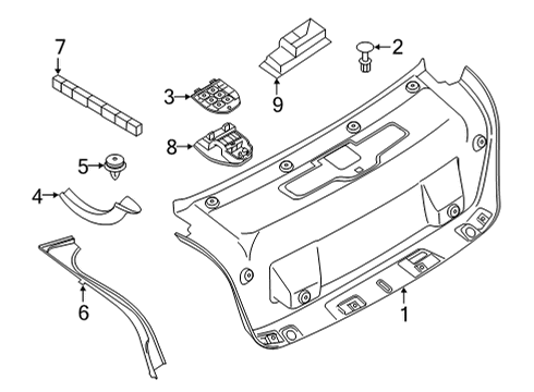 2023 BMW 430i TRIM, DRIP RAIL, RIGHT Diagram for 51497487644