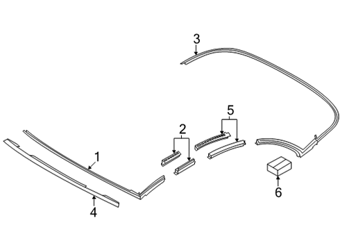 2023 BMW 430i REPAIR KIT SEAL CONVERTIBLE Diagram for 54345A05E05