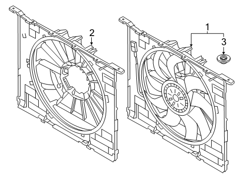 2025 BMW X3 Fan Shroud Diagram for 17425A500F5