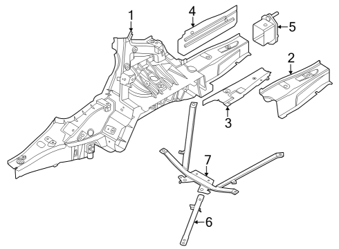 2025 BMW i4 SUPPORT STRUCTURE, RIGHT Diagram for 41009626538
