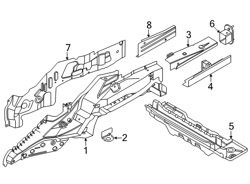 2024 BMW 530i xDrive Luggage Compartment Pan Diagram for 41119635212