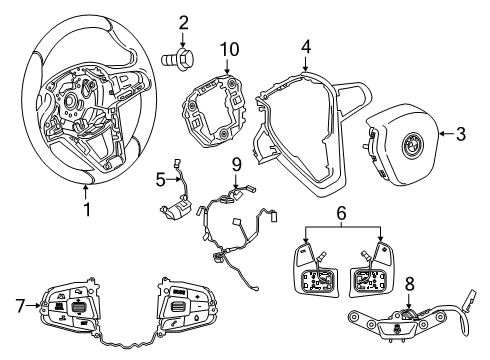 2022 BMW X7 SWITCH MFL Diagram for 61315A3C106