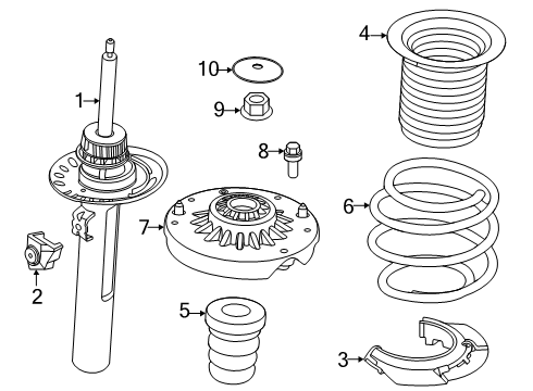 2025 BMW 228 xDrive Gran Coupe Guide Support Diagram for 31305A323B0