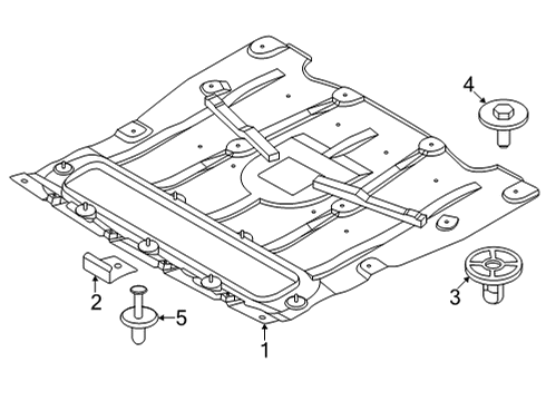 2022 BMW X6 M ENGINE COMPARTMENT PROTECTIO Diagram for 51758084512