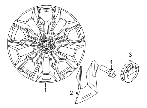 2025 BMW 550e xDrive Wheels & Trim Diagram 3