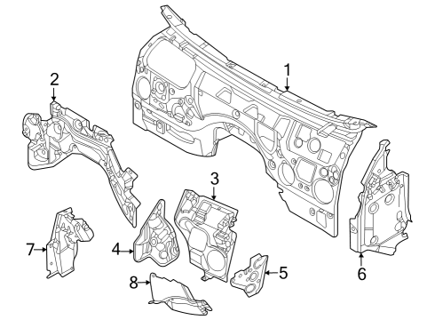 2024 BMW 760i xDrive SOUND INSULAT.DASH PANEL ENG Diagram for 51489423295