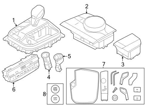 2025 BMW 430i xDrive Gran Coupe Control Panel Center Console Diagram for 61315B36746