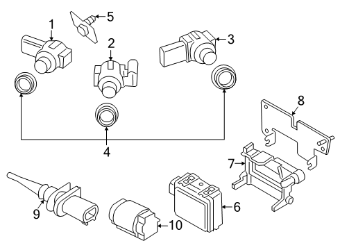 2022 BMW Z4 Electrical Components - Front Bumper Diagram 3