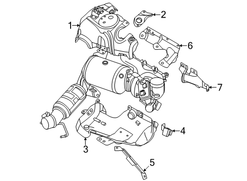 2024 BMW X2 HEAT SHIELD FOR EXHAUST MANI Diagram for 11655B3A049