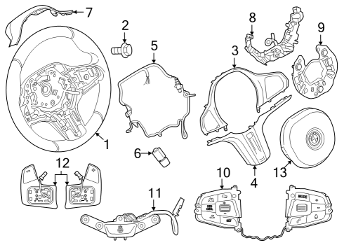 2021 BMW M3 Steering Wheel Connecting Line Diagram for 32309503664
