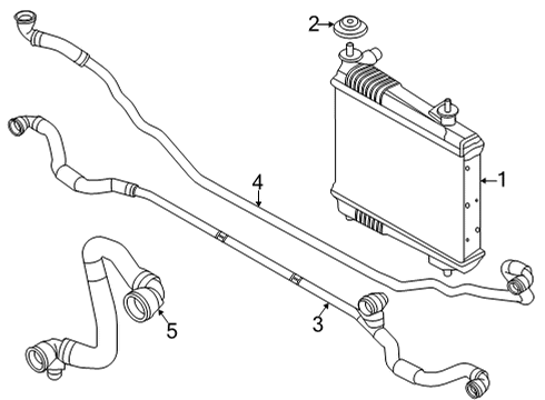 2022 BMW M440i LINE EXTERNAL RADIATOR Diagram for 17128742137