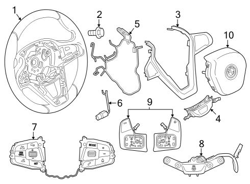 2021 BMW 330i SWITCH MFL Diagram for 61315A587A0