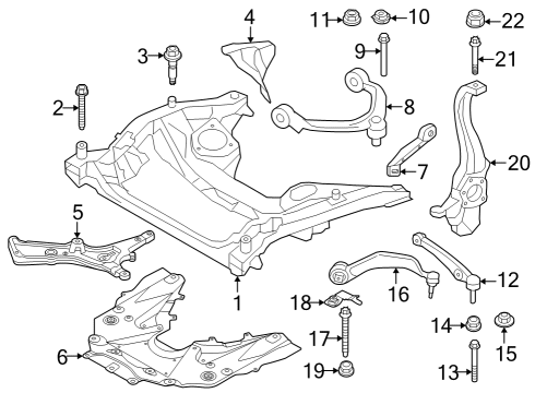 2025 BMW 740i Tension Strut With Hydraulic Diagram for 31108869746