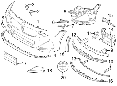 2024 BMW M240i xDrive ADAPTOR LEFT Diagram for 51117422235