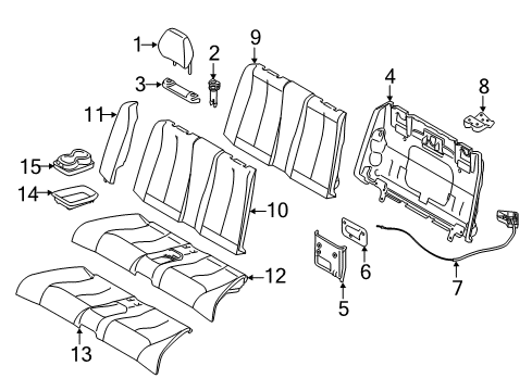 2021 BMW 230i Seat Upholstery Diagram for 52207274547