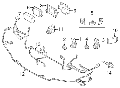 2025 BMW i4 SET OF MOUNTS, FRONT PDC / P Diagram for 51115A0F337