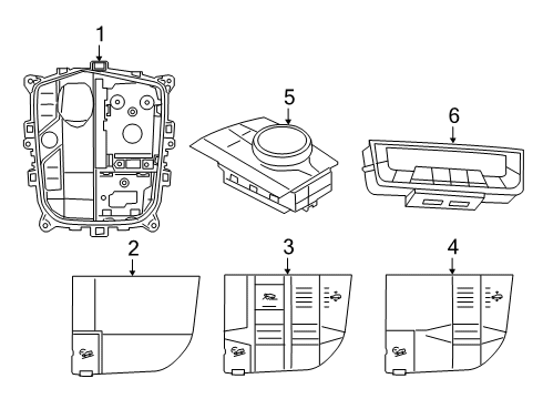 2024 BMW X5 Control Panel Center Console Diagram for 61315A9CB25