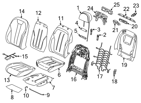 2023 BMW X7 HEAD RESTRAINT SPORT SEAT AR Diagram for 52105A31336