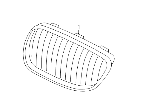 2021 BMW 230i xDrive Front Grille Left Diagram for 51115A3D007