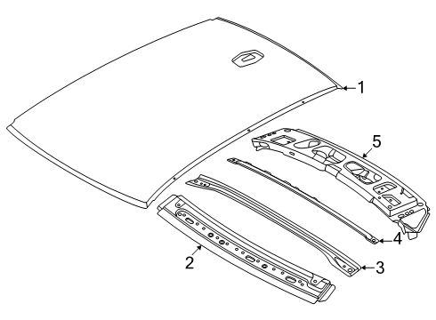 2024 BMW X2 Roof & Components Diagram 3