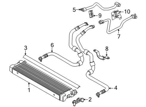 2025 BMW M5 ENGINE OIL COOLER LINE RETUR Diagram for 17228843867