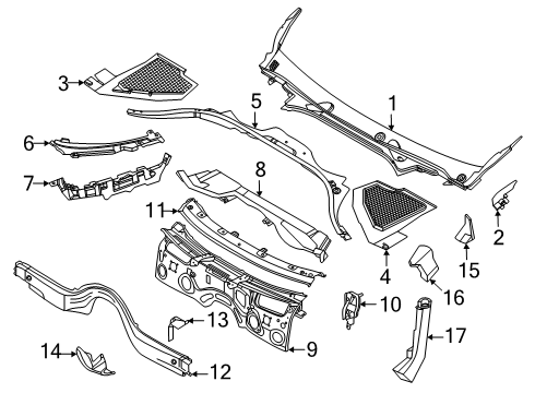2025 BMW X3 SUPPORTING STRUT, FRONT WALL Diagram for 41007481033
