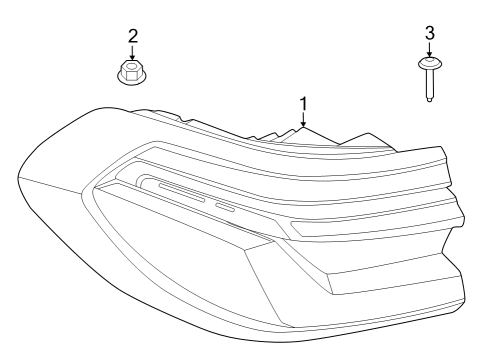 2023 BMW X7 TAIL LIGHT, SIDE PANEL RIGHT Diagram for 63219881356