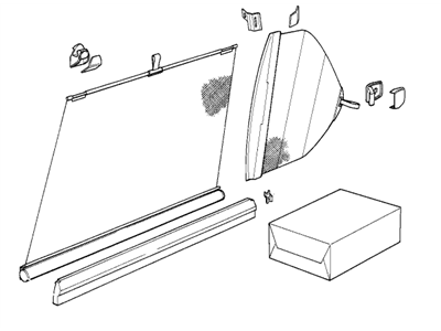 BMW 51169061155 Installing Set Sun Blind Rear Door