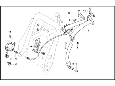 BMW 325Ci Seat Belt - 72118202595