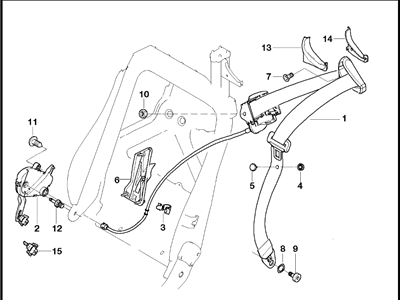 BMW 325Ci Seat Belt - 52207036016