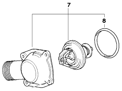 BMW 750iL Thermostat - 11531704704