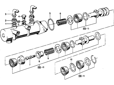 1973 BMW 3.0CS Master Cylinder Repair Kit - 34311114233