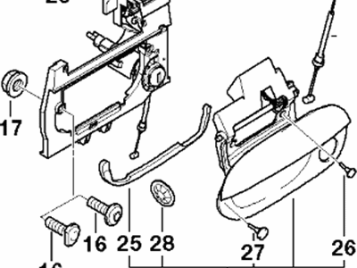 2001 BMW 740i Door Handle - 51229069827