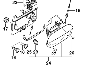 1997 BMW 540i Door Handle - 51210000515